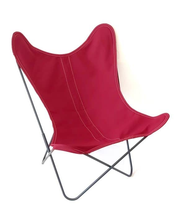 Housse toile pour fauteuil butterfly coloris framboise